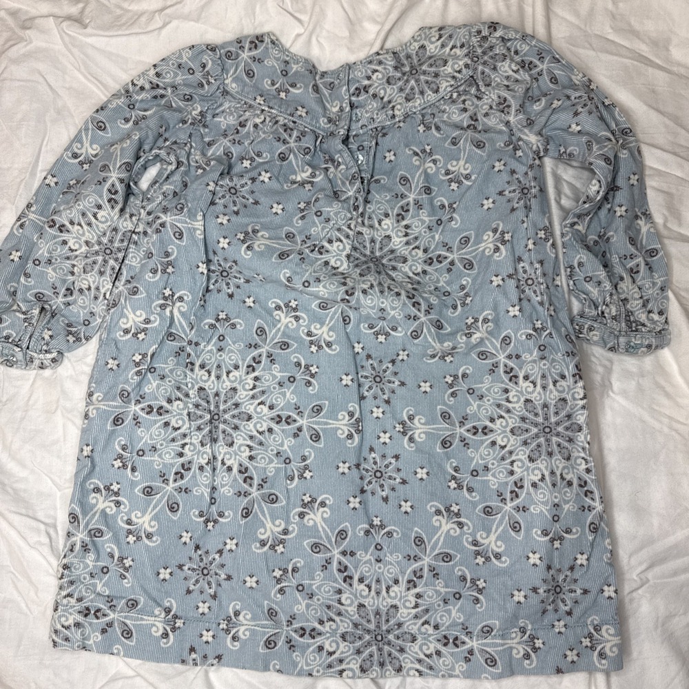 💙 BabyGap Blue Paisley Corduroy Dress | Cottage Core 3T - Picture 3 of 9
